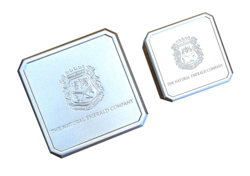 Emerald rings in The Natural Emerald Company custom made packaging