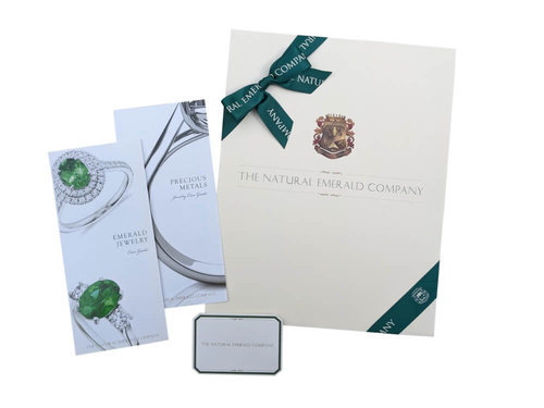 Emerald rings in The Natural Emerald Company custom made packaging